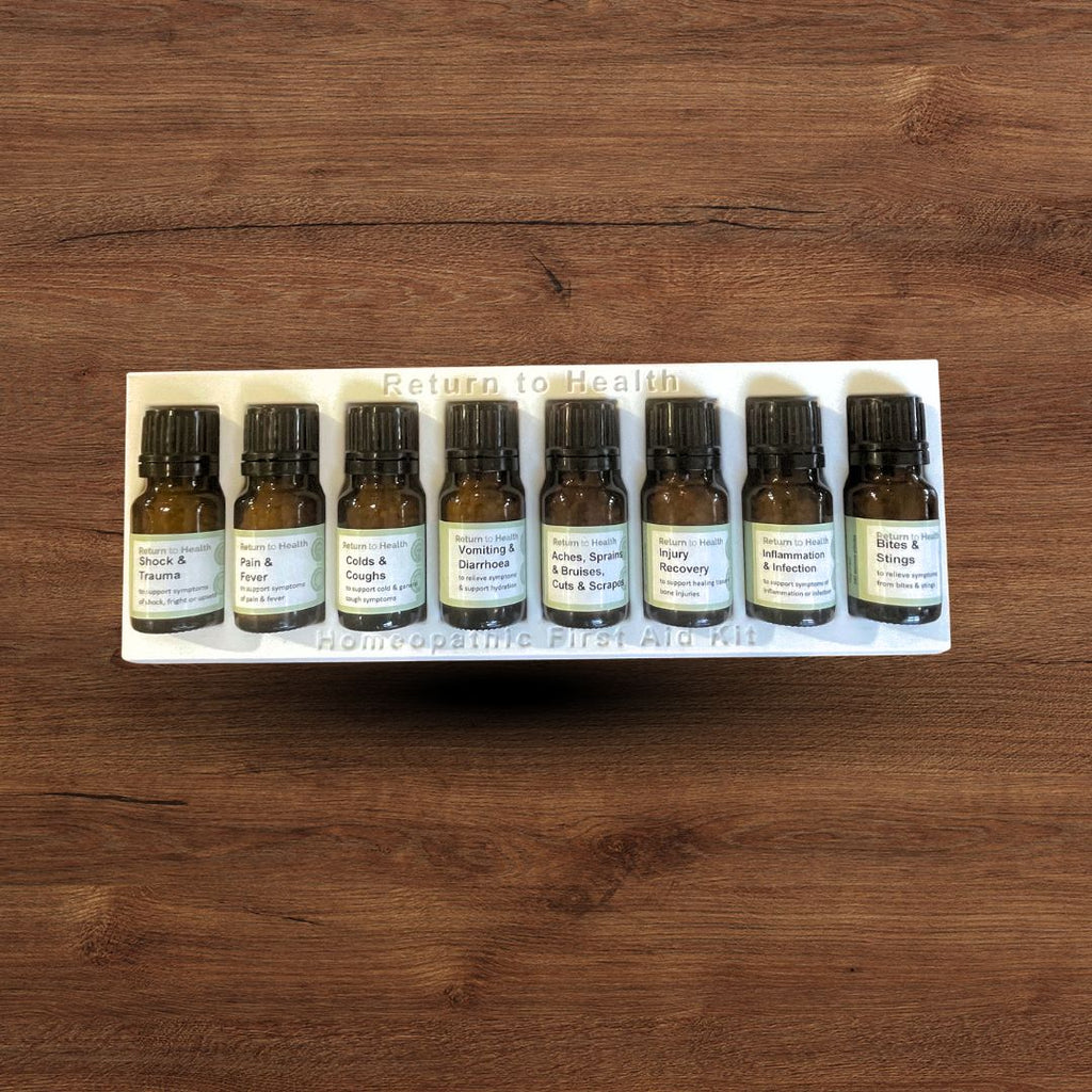 Homeopathic First Aid Kit with remedy stand image 1